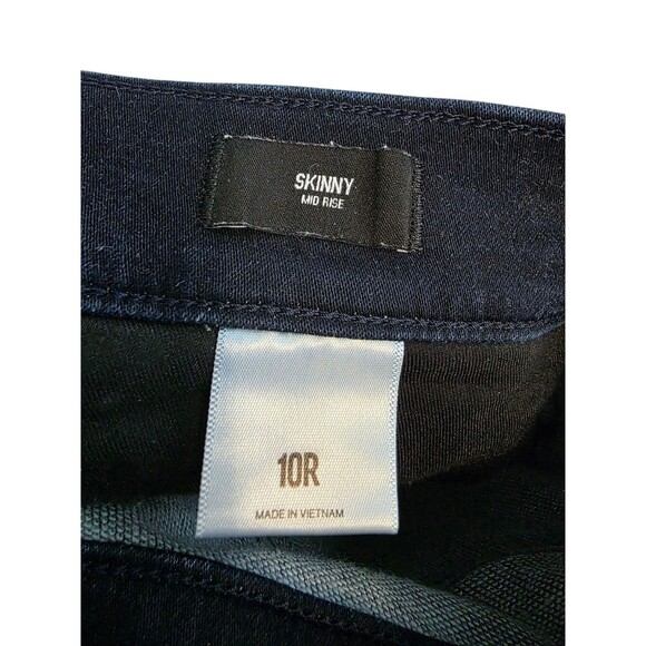 Express Jeans Womens 10R Blue Dark Midrise Skinny Cotton Stretch Denim - Picture 8 of 9